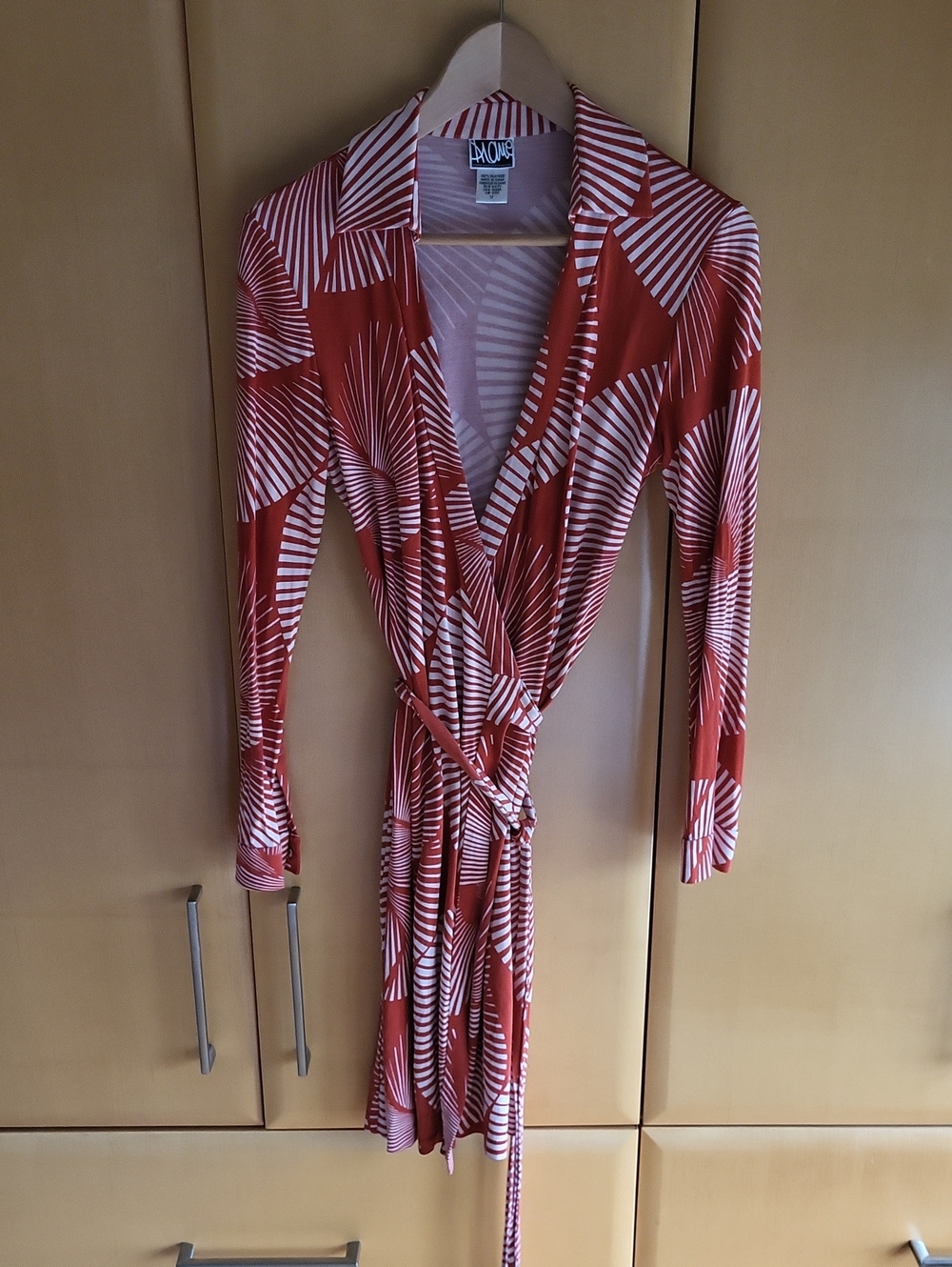 Vintage Y2K Diane Von Furstenberg 100% Silk Long-Sleeve Wrap Dress Sz 12